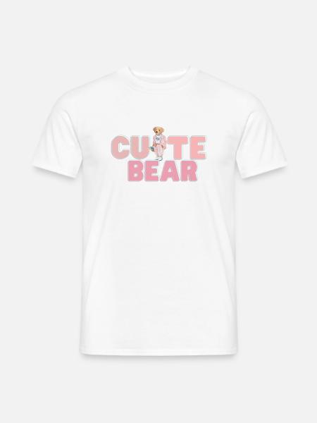 Teddy Bear Shirt, Cute Bear Shirt, Funny Bear - Männer T-Shirt - Weiß
