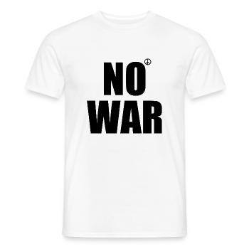 No war - Men's T-Shirt - white - Front - AI Model Male 178 dark (178cm)