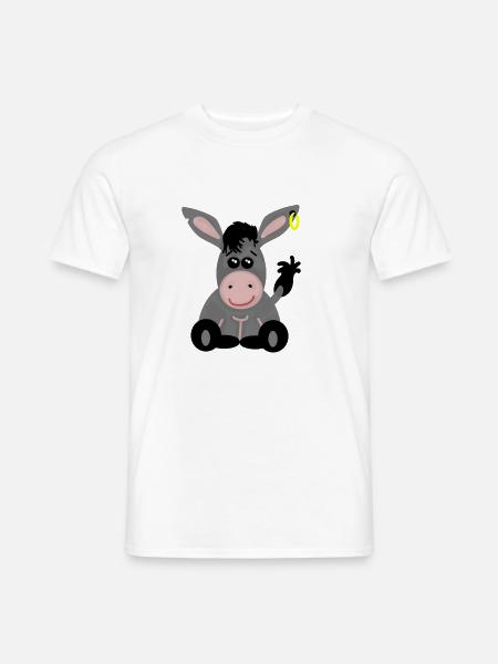 esel kindermotiv - Männer T-Shirt - Weiß