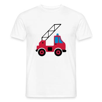 Feuerwehr Leiterwagen - Männer T-Shirt - Weiß - Vorne - AI Model Male 178 dark (178cm)