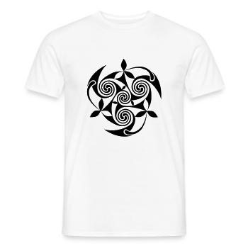 Ornement en spirale - T-shirt homme - blanc - Devant - AI Model Male 178 dark (178cm)
