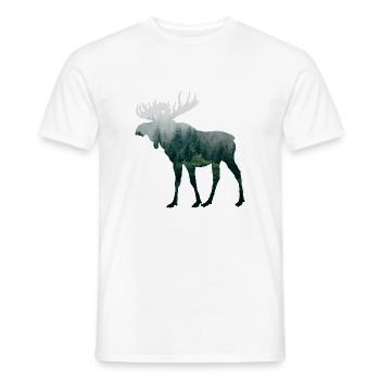 Moose - Men's T-Shirt - white - Front - AI Model Male 178 dark (178cm)