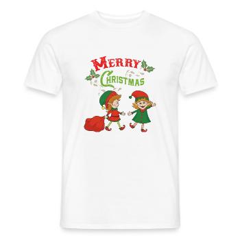 Noël Elf Elf Noël Noël Noël - T-shirt homme - blanc - Devant - AI Model Male 178 dark (178cm)