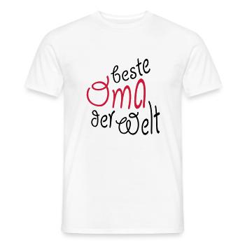 Gift for Grandma - Best Grandma in the world - Men's T-Shirt - white - Front - AI Model Male 178 dark (178cm)