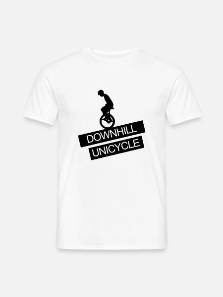 EInrad,Downhill,Ein,rad,einradfahrer,fahrrad, - Männer T-Shirt - Weiß