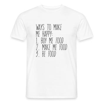 Ways to make me happy - Men's T-Shirt - white - Front - AI Model Male 178 dark (178cm)
