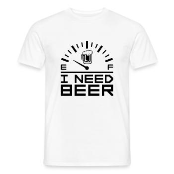 I Need Beer - Men's T-Shirt - white - Front - AI Model Male 178 dark (178cm)