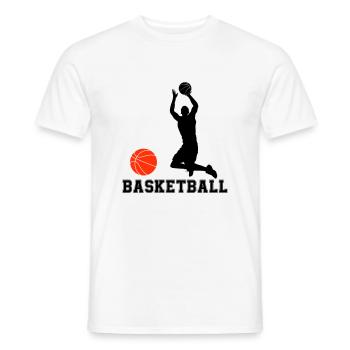 Basket-ball - T-shirt homme - blanc - Devant - AI Model Male 178 dark (178cm)
