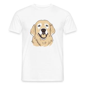 Golden Retriever - Männer T-Shirt - Weiß - Vorne - AI Model Male 178 dark (178cm)