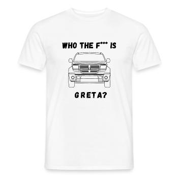 Who the f*** - Männer T-Shirt - Weiß - Vorne - AI Model Male 178 dark (178cm)