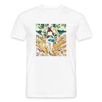 Cross Country Geschenk: Design Sportler - Männer T-Shirt - Weiß - Vorne - AI Model Male 178 dark (178cm)