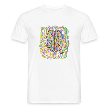 SANTÉ MENTALE - T-shirt homme - blanc - Devant - AI Model Male 178 dark (178cm)