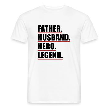 Witziger Vaterspruch - Männer T-Shirt - Weiß - Vorne - AI Model Male 178 dark (178cm)