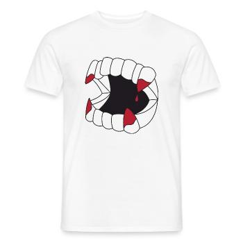 Vampir Zähne - Männer T-Shirt - Weiß - Vorne - AI Model Male 178 dark (178cm)