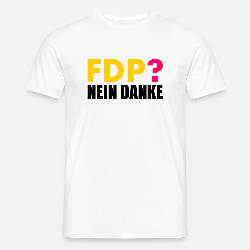 Fdp nein danke - Männer T-Shirt - Weiß