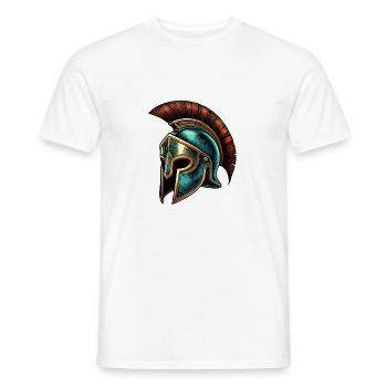 Sparta Helmet - Men's T-Shirt - white - Front - AI Model Male 178 dark (178cm)