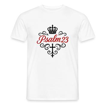 Pslam 23 Bible Verse - Men's T-Shirt - white - Front - AI Model Male 178 dark (178cm)