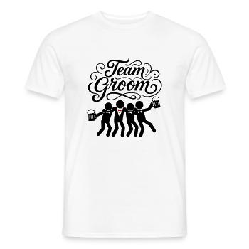 Équipe Groom Bachelors - T-shirt homme - blanc - Devant - AI Model Male 178 dark (178cm)