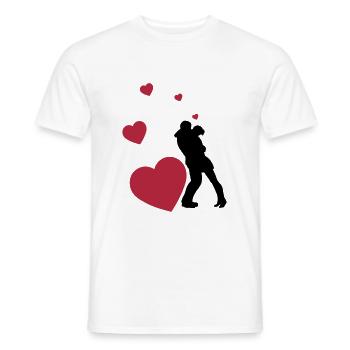 Liebespaar - Männer T-Shirt - Weiß - Vorne - AI Model Male 178 dark (178cm)