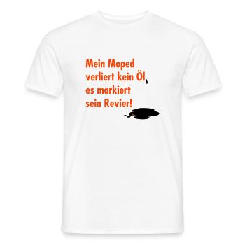 Mein Moped verliert kein Öl - Männer T-Shirt - Weiß - Vorne - AI Model Male 178 dark (178cm)