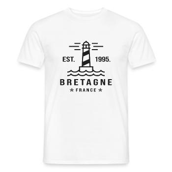 Bretagne breton cadeau cool bretagne bzh - T-shirt homme - blanc - Devant - AI Model Male 178 dark (178cm)