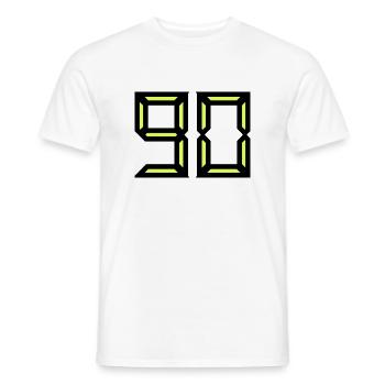 90. HAPPY BIRTHDAY. HAPPY BIRTHDAY - Men's T-Shirt - white - Front - AI Model Male 178 dark (178cm)