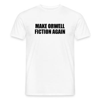 make orwell fiction again - Men's T-Shirt - white - Front - AI Model Male 178 dark (178cm)