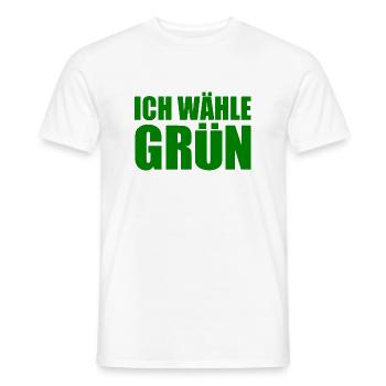 je choisis le vert - T-shirt homme - blanc - Devant - AI Model Male 178 dark (178cm)