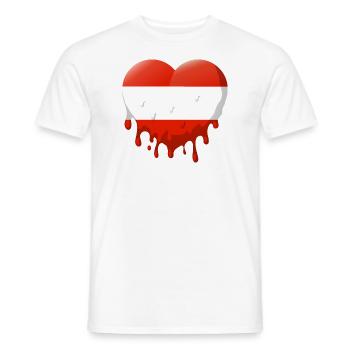 Austria Flag Austria Austrian Flag AT - Men's T-Shirt - white - Front - AI Model Male 178 dark (178cm)