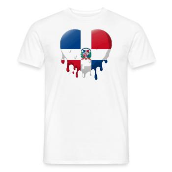 Dominican Republic Flag Dom Rep Flag Tour - Men's T-Shirt - white - Front - AI Model Male 178 dark (178cm)