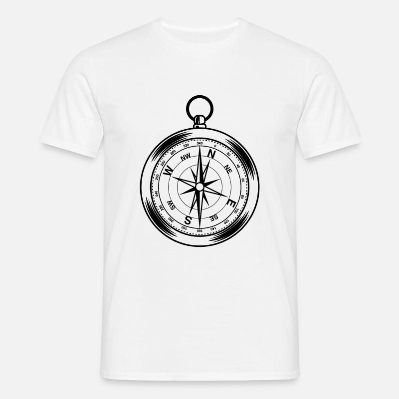 compass symbol shape - Men's T-Shirt - white