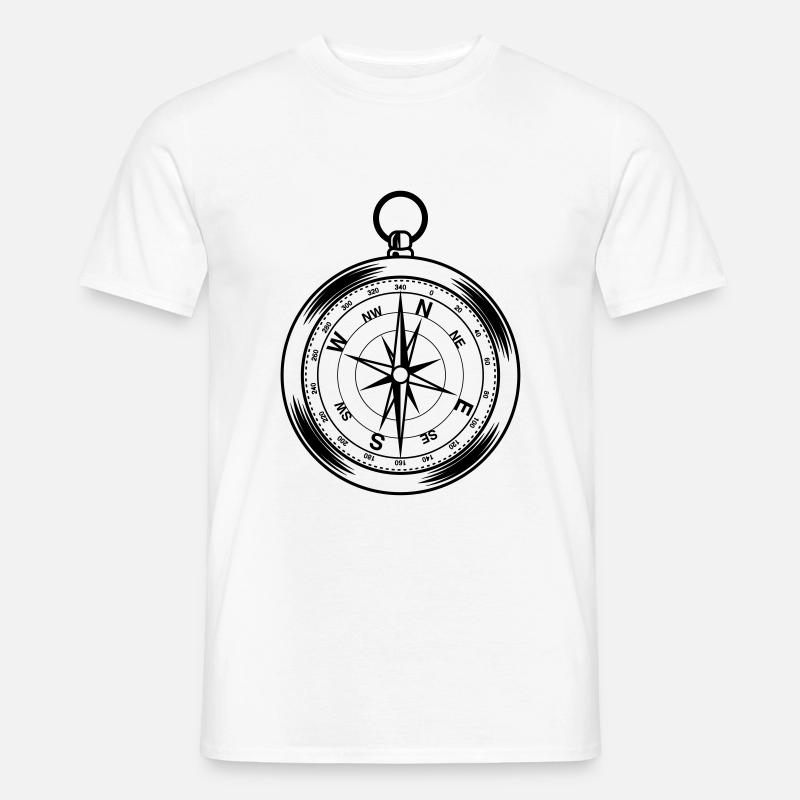 kompass symbol form - Männer T-Shirt - Weiß