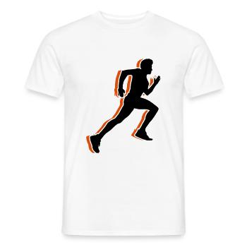 running course sprinten silhouette - T-shirt homme - blanc - Devant - AI Model Male 178 dark (178cm)