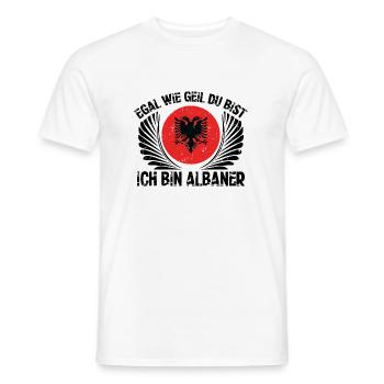 Ich Bin Albaner | Albanien Albanisch Geschenkideen - Männer T-Shirt - Weiß - Vorne - AI Model Male 178 dark (178cm)