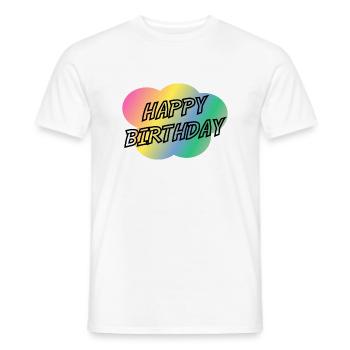 ALLES GUTE ZUM GEBURTSTAG. ALLES GUTE ZUM GEBURTSTAG. JAHRESTAG. - Männer T-Shirt - Weiß - Vorne - AI Model Male 178 dark (178cm)