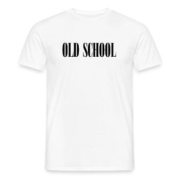 OLD SCHOOL - Männer T-Shirt - Weiß - Vorne - AI Model Male 178 dark (178cm)