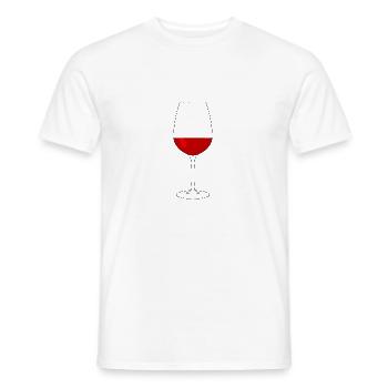 Verre de vin - T-shirt homme - blanc - Devant - AI Model Male 178 dark (178cm)