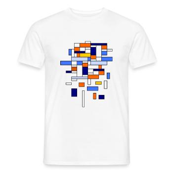 Order / disorder - Colored rectangles - Men's T-Shirt - white - Front - AI Model Male 178 dark (178cm)