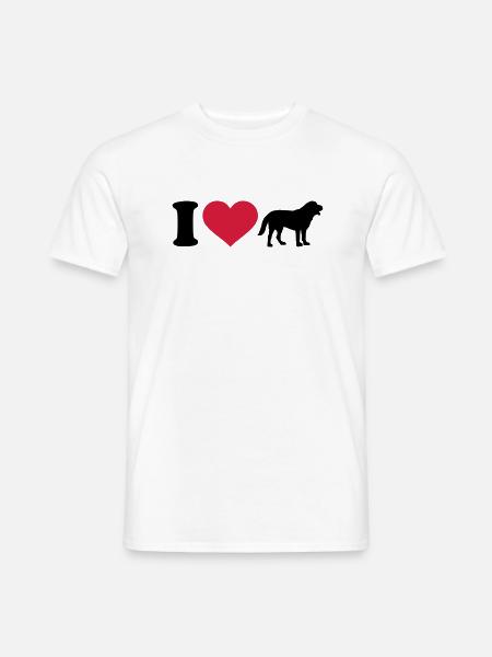I love Chien - T-shirt homme - blanc
