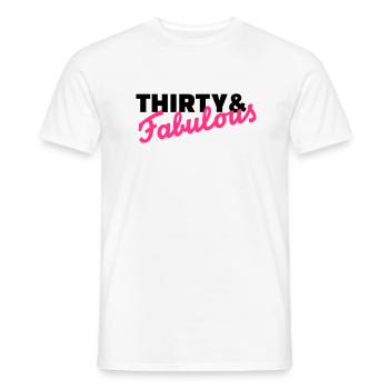 30 Birthday - Men's T-Shirt - white - Front - AI Model Male 178 dark (178cm)