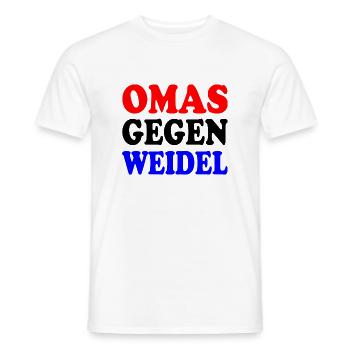 omas gegen weidel - Männer T-Shirt - Weiß - Vorne - AI Model Male 178 dark (178cm)