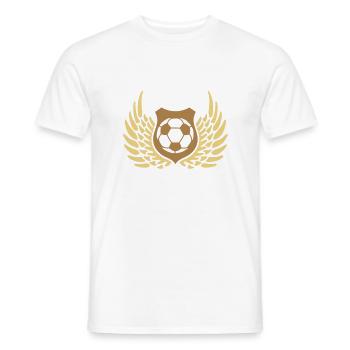 fussball_k_3c - T-shirt homme - blanc - Devant - AI Model Male 178 dark (178cm)