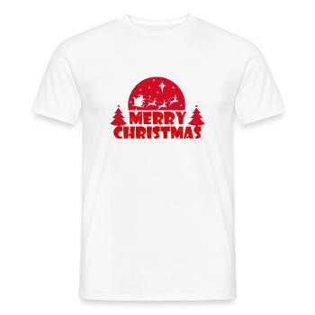 Merry Christmas - T-shirt homme - blanc - Devant - AI Model Male 178 dark (178cm)