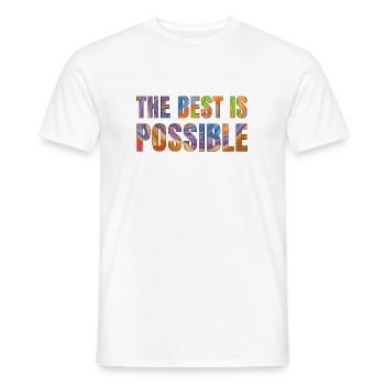 The best is possible - T-shirt homme - blanc - Devant - AI Model Male 178 dark (178cm)