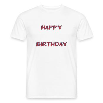 ALLES GUTE ZUM GEBURTSTAG. ALLES GUTE ZUM GEBURTSTAG. JAHRESTAG. - Männer T-Shirt - Weiß - Vorne - AI Model Male 178 dark (178cm)