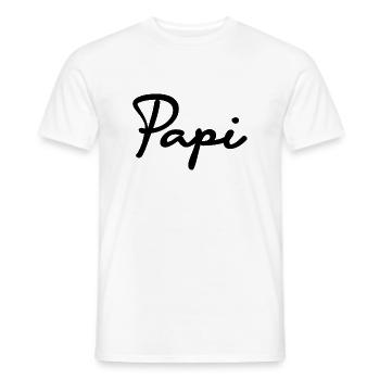 VATERTAG. ALLES GUTE ZUM GEBURTSTAG, PAPA. PAPA. ALLES GUTE ZUM GEBURTSTAG - Männer T-Shirt - Weiß - Vorne - AI Model Male 178 dark (178cm)