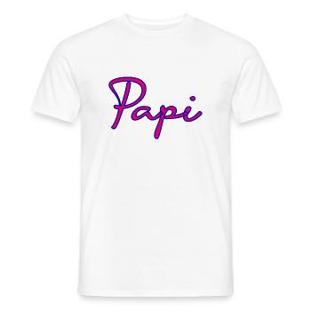 PAPY. FÊTE DES PÈRES. BONNE FÊTE PAPY. JE T'AIME. - T-shirt homme - blanc - Devant - AI Model Male 178 dark (178cm)