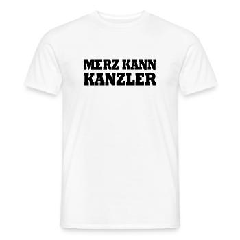 Merz can be chancellor - Men's T-Shirt - white - Front - AI Model Male 178 dark (178cm)
