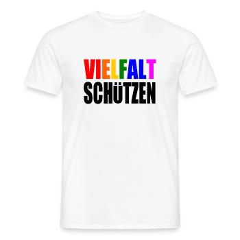vielfalt schützen - Männer T-Shirt - Weiß - Vorne - AI Model Male 178 dark (178cm)