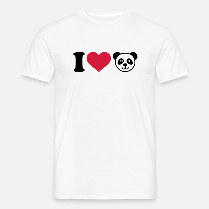 Panda - Männer T-Shirt - Weiß